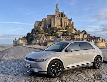 ionq 5 in front of mont saint michel