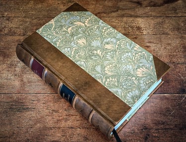 Leather bound book printing example