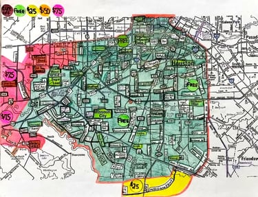 DELIVERY AREA MAP 1 of 4 Moonwalks & Entertainables Bookings 832-216-8423