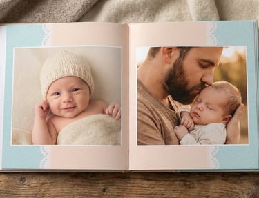 Modelo de album ou forolivro para finalização dos trabalhos do fotógrafo de família Ricco gnocchi