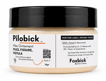 Pilobick Ayurvedic piles ointment for piles, fissure and fistula by Foxbick