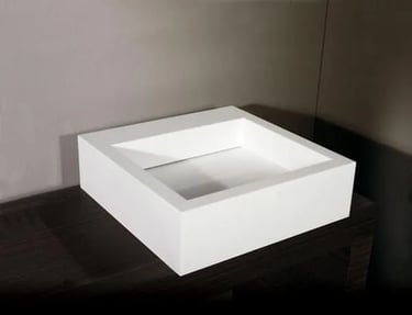 Νιπτήρας μπάνιου carre  κόριαν solid surfaces 50x50x12cm
