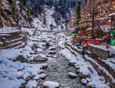 a river running through a mountain side