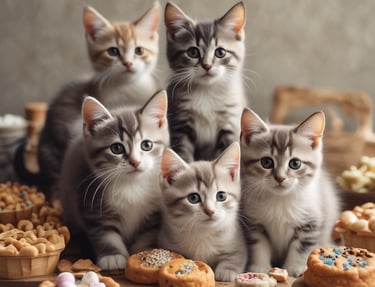 kittens sitting together.