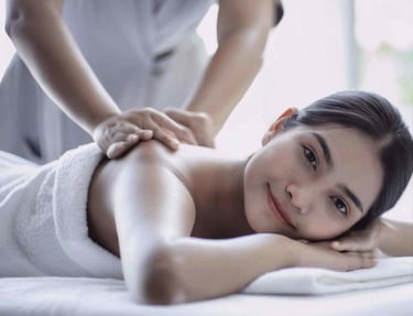 a woman getting a full body polishing treatment