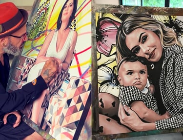 o artista Sérgio Astral e suas obras em Pop-Art.