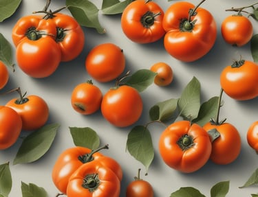 Bright orange mandarins piled in a basket with green leaves still attached