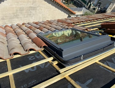 Pose de fenêtre de toit dit velux