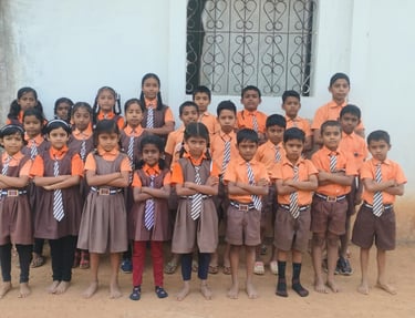 Students of Trishakti Vidya Mandir School Faraswani