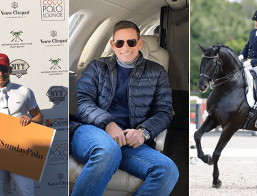 Rick Silvia; in a private jet, on horse back, and at a VIP polo match