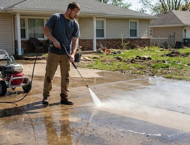 Driveway pressure washing Houston