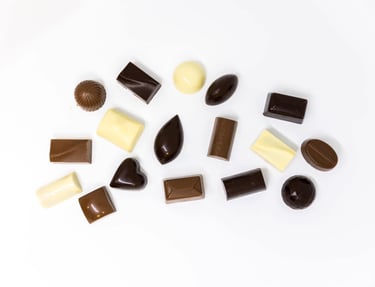 Een assortiment van chocolade pralines