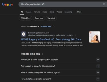 mohs surgery seo services