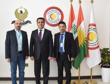 Meeting with health minister in Kurdistan. Reguarding an effort to fight against drug abuse.