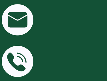 Email icon next to the email address and phone icon next to the phone number