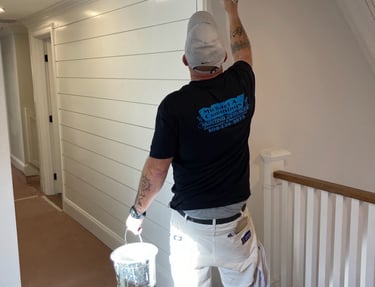 Interior painting in Duxbury, MA. Michael Cummings Paonting