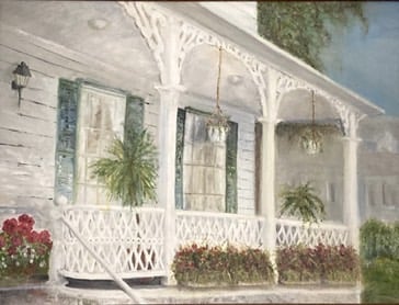 a painting of a Cape May House in New Jersey