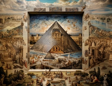 a painting of a pyramid 