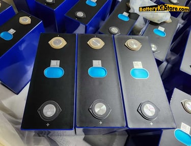 detail of LiFePO4 prismatic battery cells