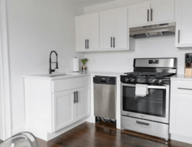 Airbnb kitchen cleaning as part of short-term rental turnover in Durham Region
