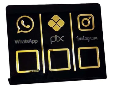 Display PIX 3 em 1 Whatsapp  PIX Instagram 