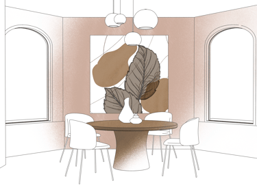 illustration of the Artful Interiors Coloring book