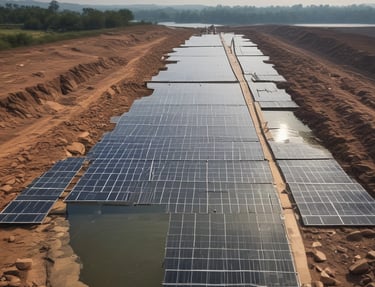 A satisfied client standing next to their newly installed solar panels.