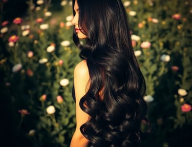 long black wavvy hair