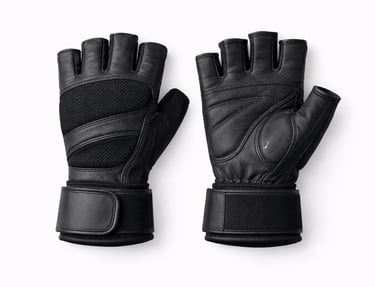 Leather gym gloves designed for grip, comfort, and workout support