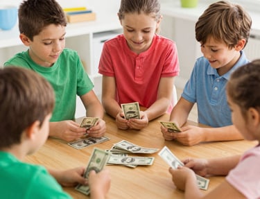 A diverse group of homeschool families chatting and sharing smiles during a welcoming community event.