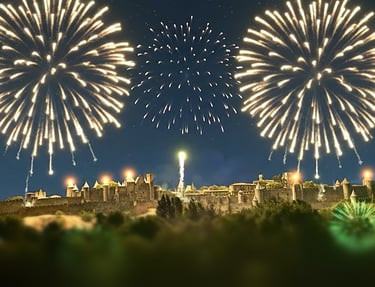Ville de Carcassone, Feux d'artifices