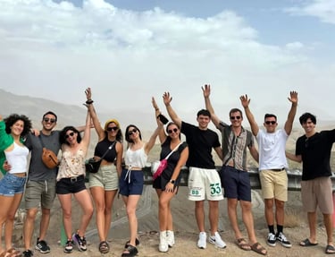 Tourists enjoying private Morocco tour
