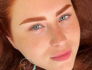 Sombreado de Cejas pelirroja