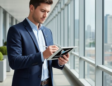 Técnico de Valkiria elite global service realizando auditoría gratuita de instalaciones y limpieza