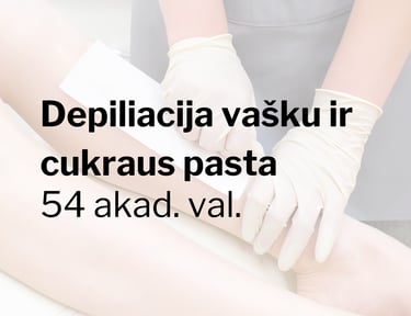Depiliacijos vašku ir cukrumi kursai