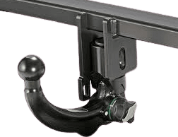 Detachable towbar system allowing easy removal with no visible fitting when not in use.