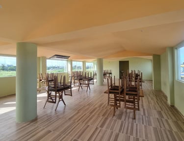 Foto da obra vista interior finalizada, Área comercial, CEASA-PE.