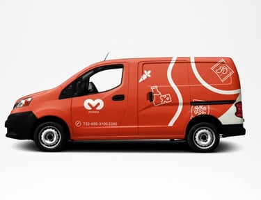 wrapping auto con PVC adesivo stampa personalizzata per veicoli commerciali