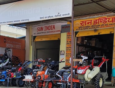 THIS IS THE PHOTO OF OUR SHOP WITH POWER TILLER AND WEEDER IN FRONT OF OUR SHOP