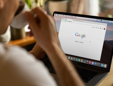 laptop screen with google search engine