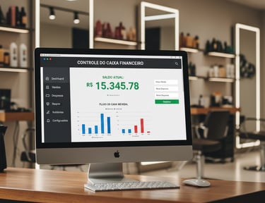 a computer monitor screen showing a desktop computer monitor and a desktop computer