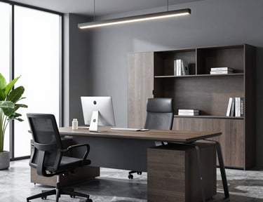 Close architectural detail of a workspace transition zone — a pale oak partition wall meeting a deep teal acoustic panel, joinery edge visible in sharp focus, soft natural light from the left creating clean shadow lines across the material surface, no people, framed tight to emphasise material quality and geometric precision