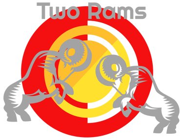 TWO RAMS JUNK REMOVAL LOGO