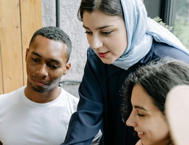 3 people enjoying lean consultation session