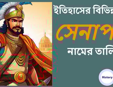 বিভিন্ন রাজার সেনাপতির নামের তালিকা