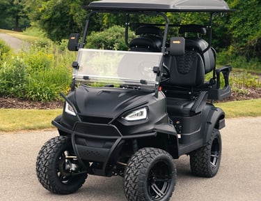 black golf cart to rent