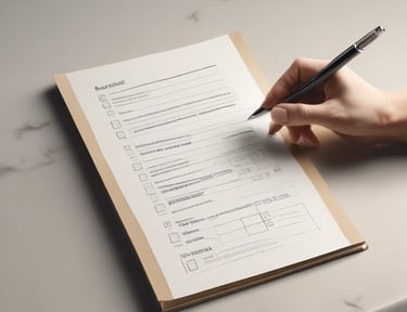 A friendly technician arriving at a client's home with tools in hand.