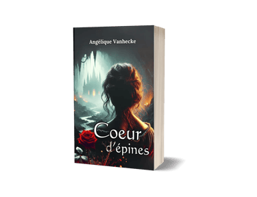 Mockup broché - Coeur d'épines - Romantasy d'Angélique Vanhecke.