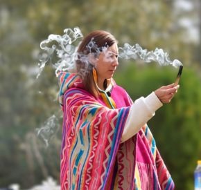 ceremonial cleansing and protection of the site