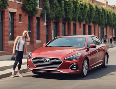 A technician unlocking a car door with specialized tools on a sunny day.